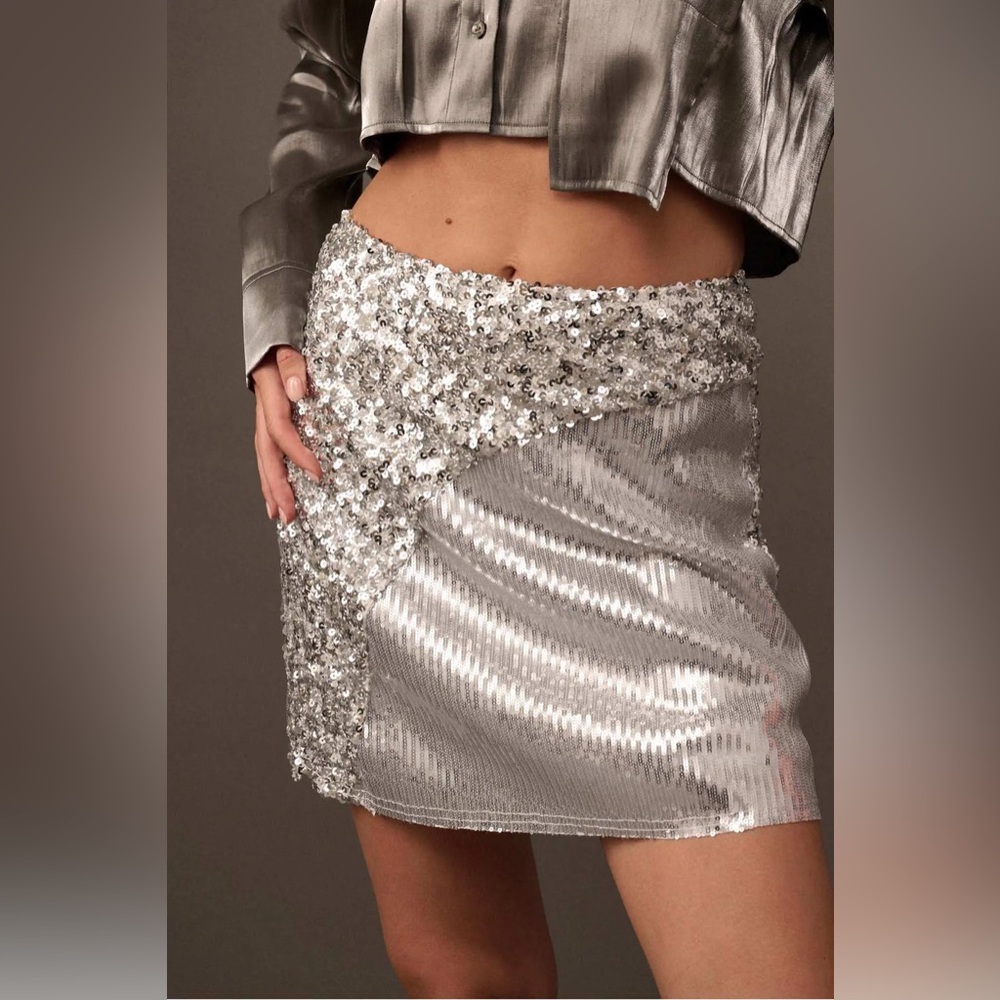 Ladies Night Colorblock Sequin Mini Skirt - Promesa
